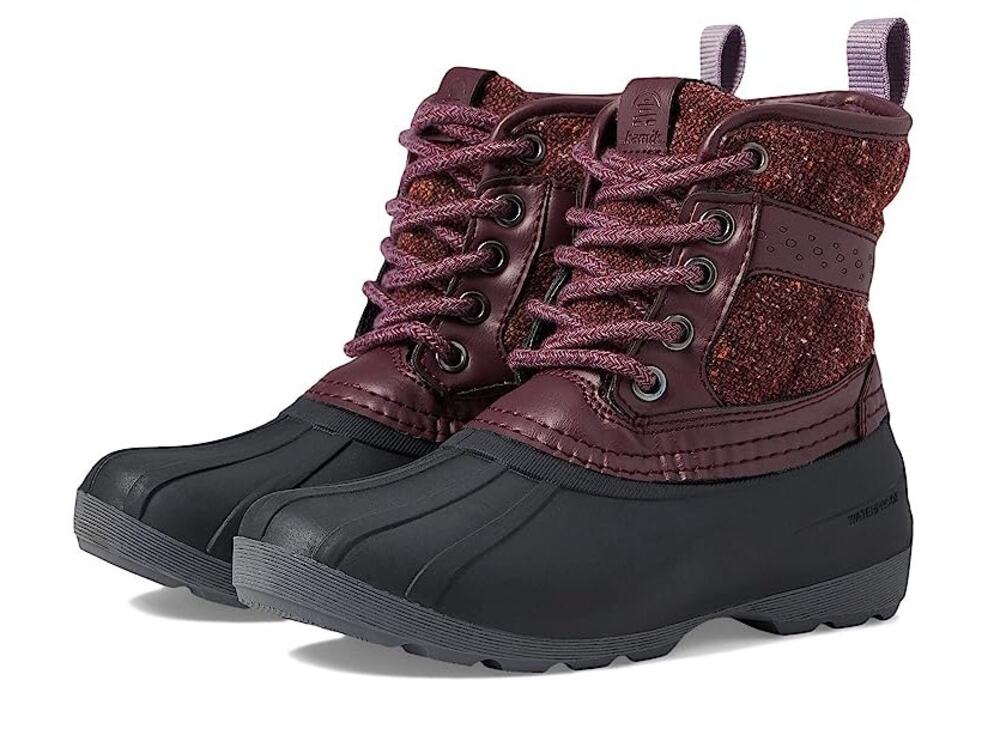 Kamik Kids Sierra Mid Winter Boots Size 2 Burgundy Red Black NIB